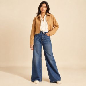 Camel Cropped Utility Jacket