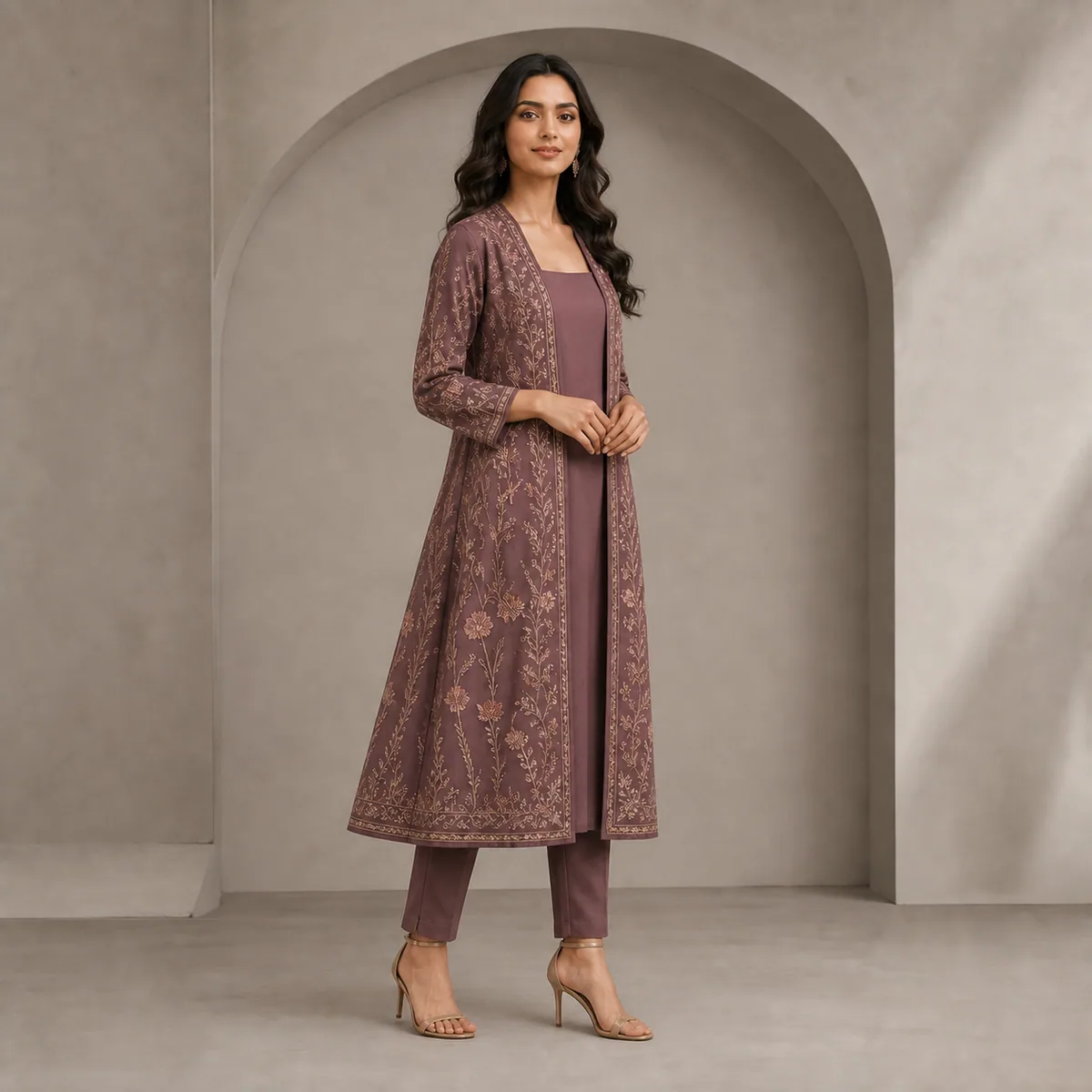 Embroidered Fusion Occasion Set - Second view