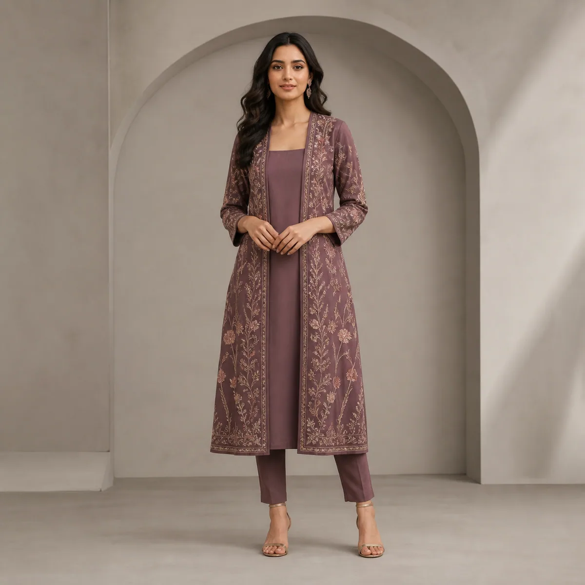 Embroidered Fusion Occasion Set - Main view