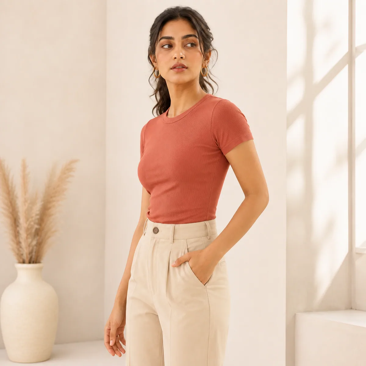 Everyday Ribbed Tee - Second view