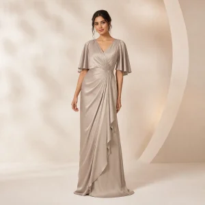 Premium Draped Occasion Gown - Main view