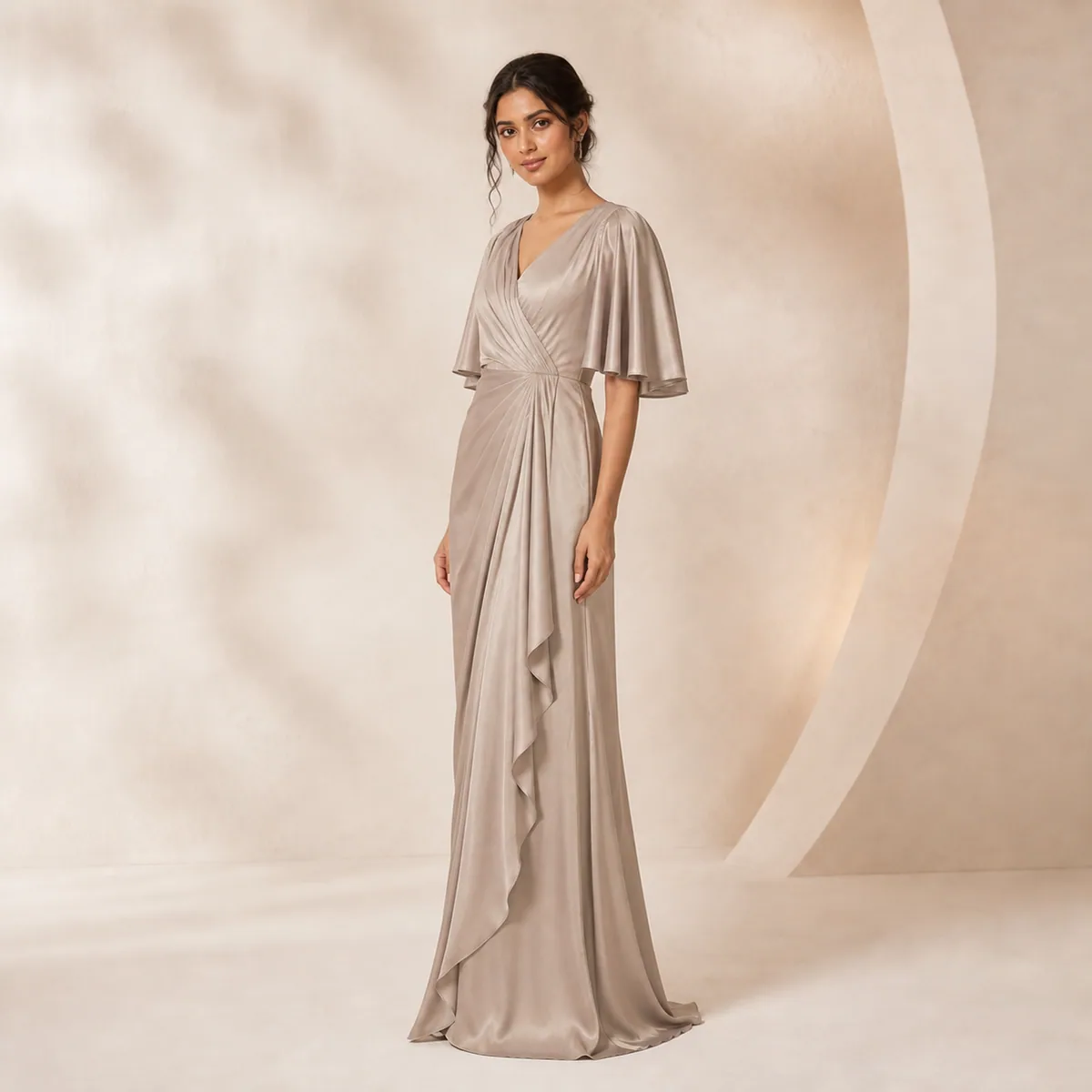 Premium Draped Occasion Gown - Second view