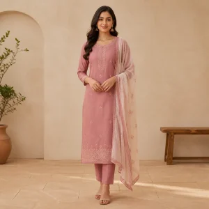 Rose Straight Kurta Set - Main view