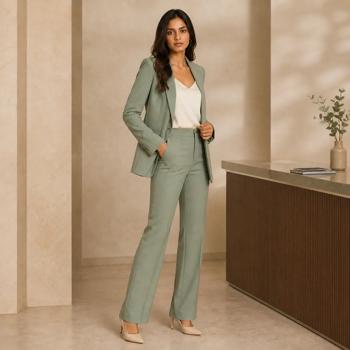 Sage Tailored Co-ord Set - Second view
