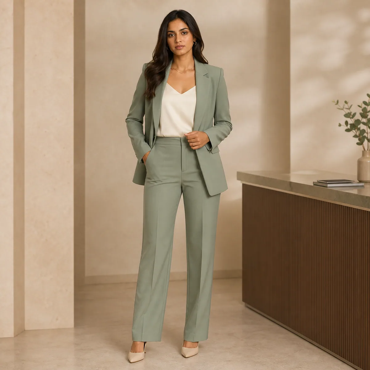 Sage Tailored Co-ord Set - Main view