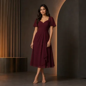 Wine Evening Midi Dress - Main view